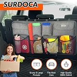SURDOCA Hanging Car Boot Organiser XL Grey 600D Oxford Storage Bag view 2