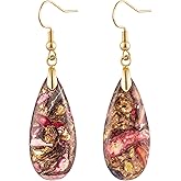 HAISWET Stone Drop Earrings for Women Earrings Teardrop Jasper Stone Dangle Earrings