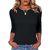 Blouses for Women Dressy Casual Long Sleeve Fall Fashion Tops Trendy Outfits for Work Office Shirts Thicker Clothes