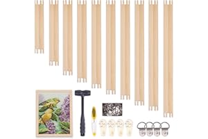 WODGOD 20pcs Needlepoint Stretcher Bars with Thumb Tack, 10 Sizes Wooden Canvas Stretcher Bars, Needlepoint Embroidery Stitch Frame Set, Needlepoint Frame, The Ideal Gift for Embroidery Enthusiasts