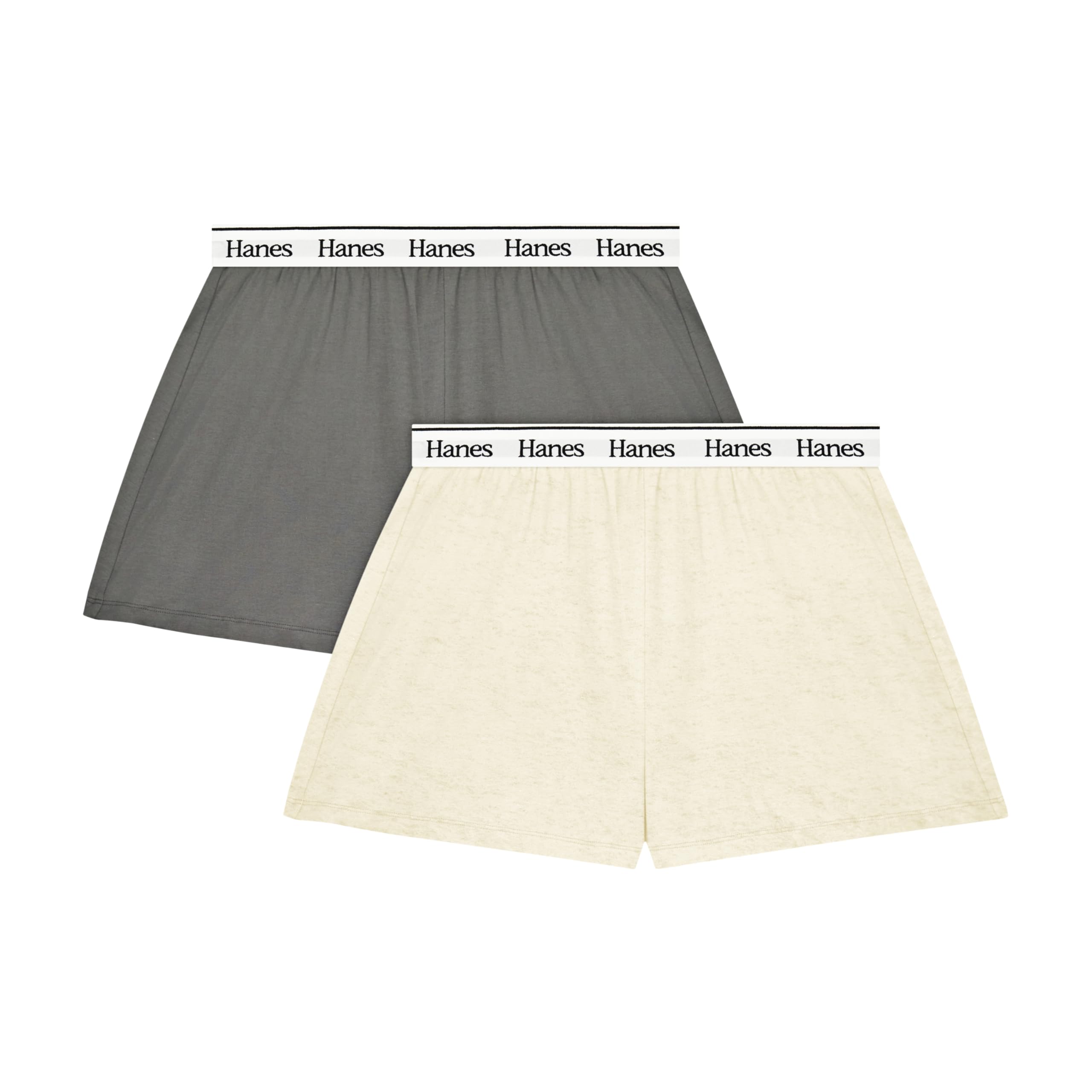 Hanes Women's Originals Pajama Shorts Pack, 2-Pack, Comfywear Pajamas for Women Set, Loungewear Clothing, Sleep Shorts Image