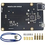 Geekworm Raspberry Pi 3 B+ (B Plus)/3B mSATA SSD Storage Expansion Board, X850 V3.1 USB3.0 Mobile Hard Disk Module for Raspberry Pi 3 Model B+/ 3 Model B/ ROCK64