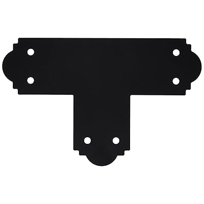 Simpson Strong Tie Simpson Outdoor Accents APT6 x 6-inch ZMAX Galvanized Steel Black Powder-Coat Flat T Strap (1-Pack), 6" x 6&amp;quot