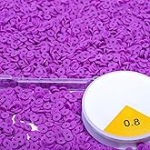 THRELE 4000pcs Purple Clay Beads,6mm Heishi Bead Polymer Flat Round Disc Purple Beads for Jewelry Making,DIY Bracelet and Necklace Craft