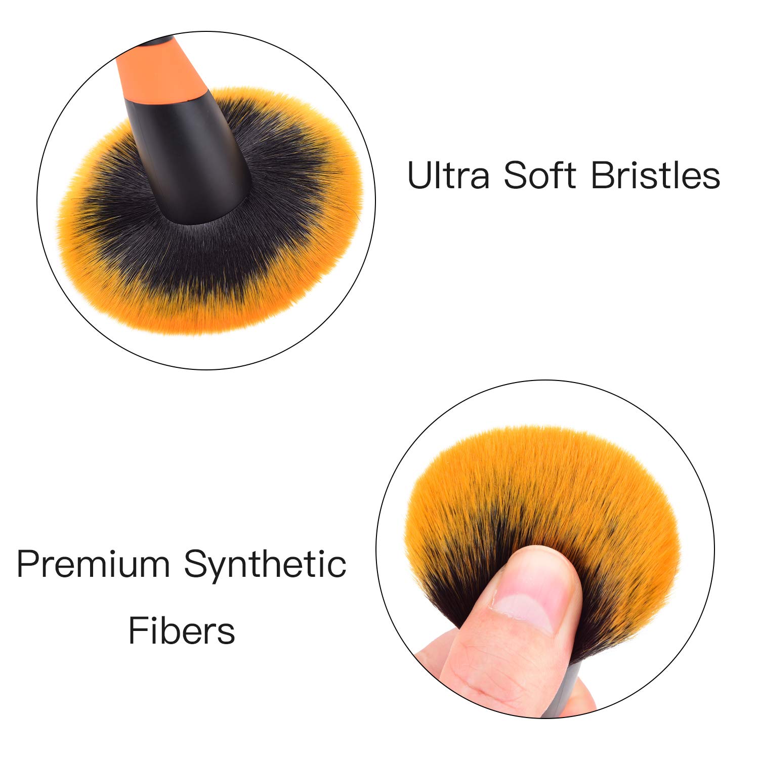 Super Large Mineral Powder Brush, Tailpa Soft Fluffy Foundation Brush, Kabuki Makeup Brush, Professional Powder Brush and Blush Brush for Daily Makeup (black): Beauty