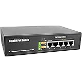 BV-Tech 5 Port Gigabit PoE+ Switch (4 PoE+ Ports | 1 Uplink Port) – 65W – 802.3at – POE-SW501G
