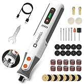 HARDELL 8V Cordless Rotary Tool Kit, 5 Variable Speed, 42 Accessories, 28000RPM, Power Tool for Sanding, Polishing, Engraving