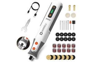 HARDELL 8V Cordless Rotary Tool Kit, 5 Variable Speed, 42 Accessories, 28000RPM, Power Tool for Sanding, Polishing, Engraving