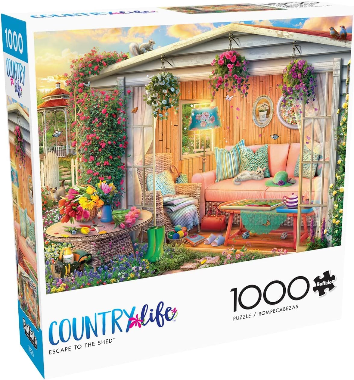 Buffalo Games - Country Life - Escape to The Shed - 1000 Piece Jigsaw Puzzle
