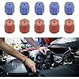 Hirificing 10PCS A/C System Valve Cap R134a 13mm & 16mm Air Conditioning Service AC System Charging Port Caps 5 Sets Blue Low Side & 5 Sets Red High Side Fit for Most R134a AC System Vehicles