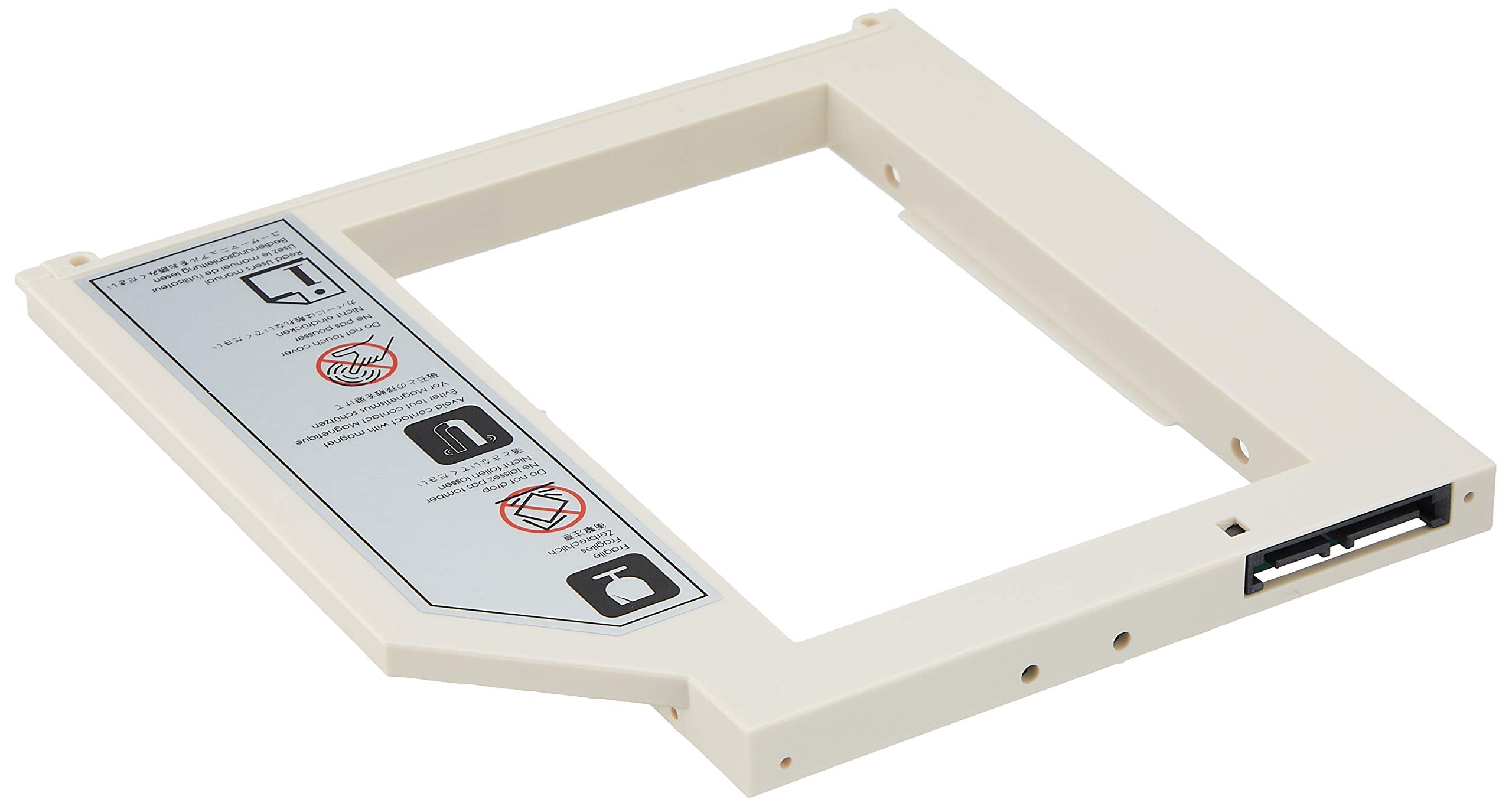 SilverStone SST-TS08 - Adapter for 2.5 Inch SSD or HDD 9.5mm Laptop Extension for Slim DVD Bay and Slim DVD External Enclosure, white