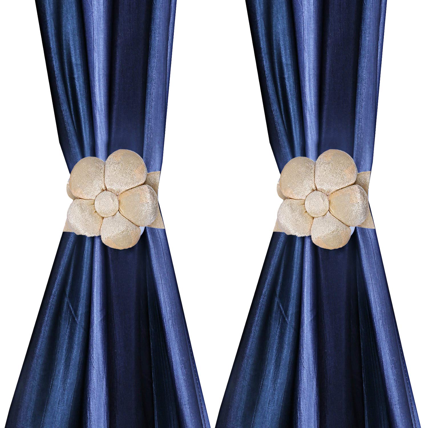 Buy Kuber Industries Velvet 2 Pieces Curtain Tie Back Tassel Set