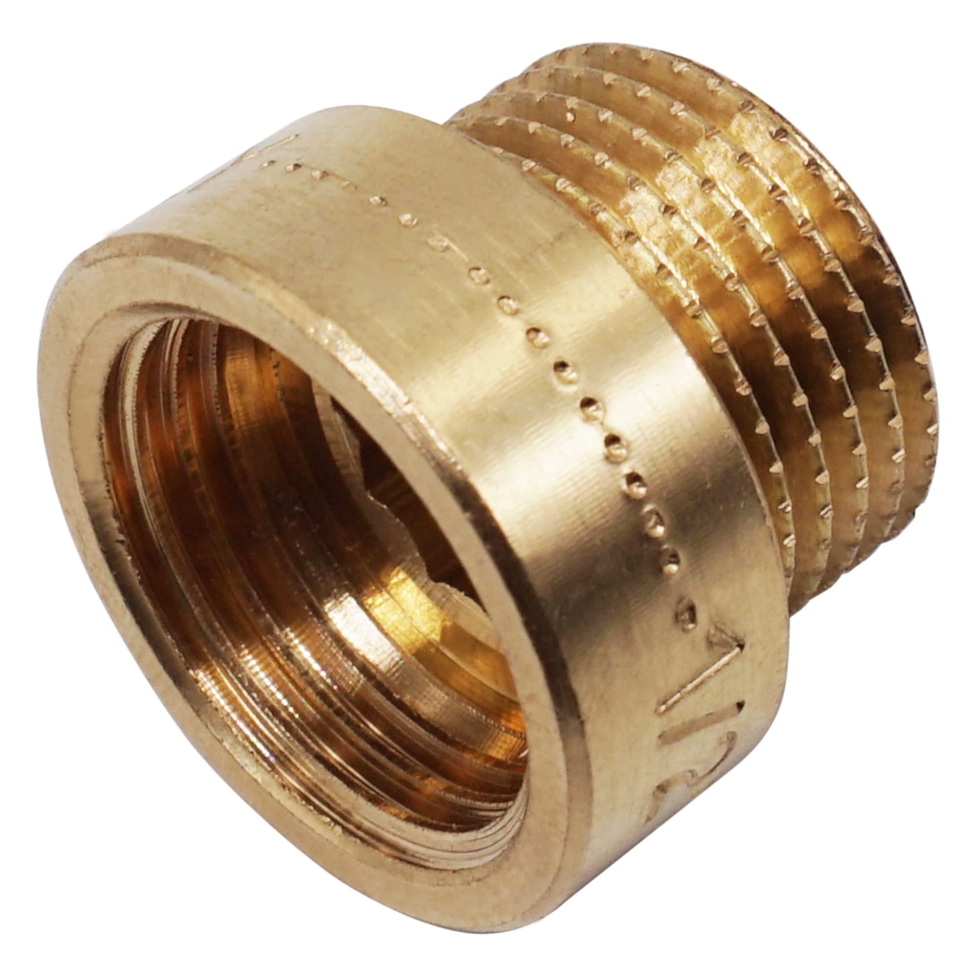 SKIR'CO (2 pcs) Pipe Thread Extension 1/2", Male Thread and Female Thread Extension 10 mm, Brass Pipe Fitting, BSP Thread