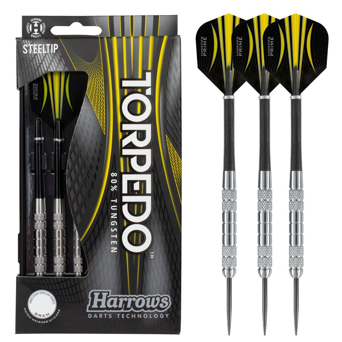 Harrows Torpedo Tungsten Steeltip Dart - Silver, 27g