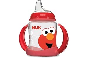NUK Sesame Street Learner Cup, 5 Ounce Elmo – BPA Free, Spill Proof Sippy Cup