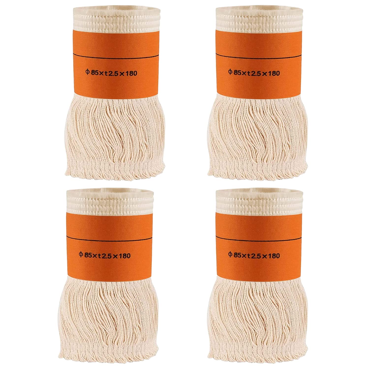 WANYI 4 pcs Wicks for Kerosene Stove Indoor Outdoor Replacement Wick for Petroleum Stove Petroleum Heater Wicks with Fiberglass Round Cotton Easy to Burn(85mm)