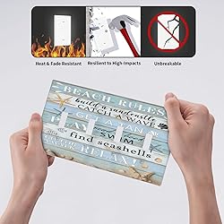 Xuejiaku Decorative Switch Plate Covers Beach Rules