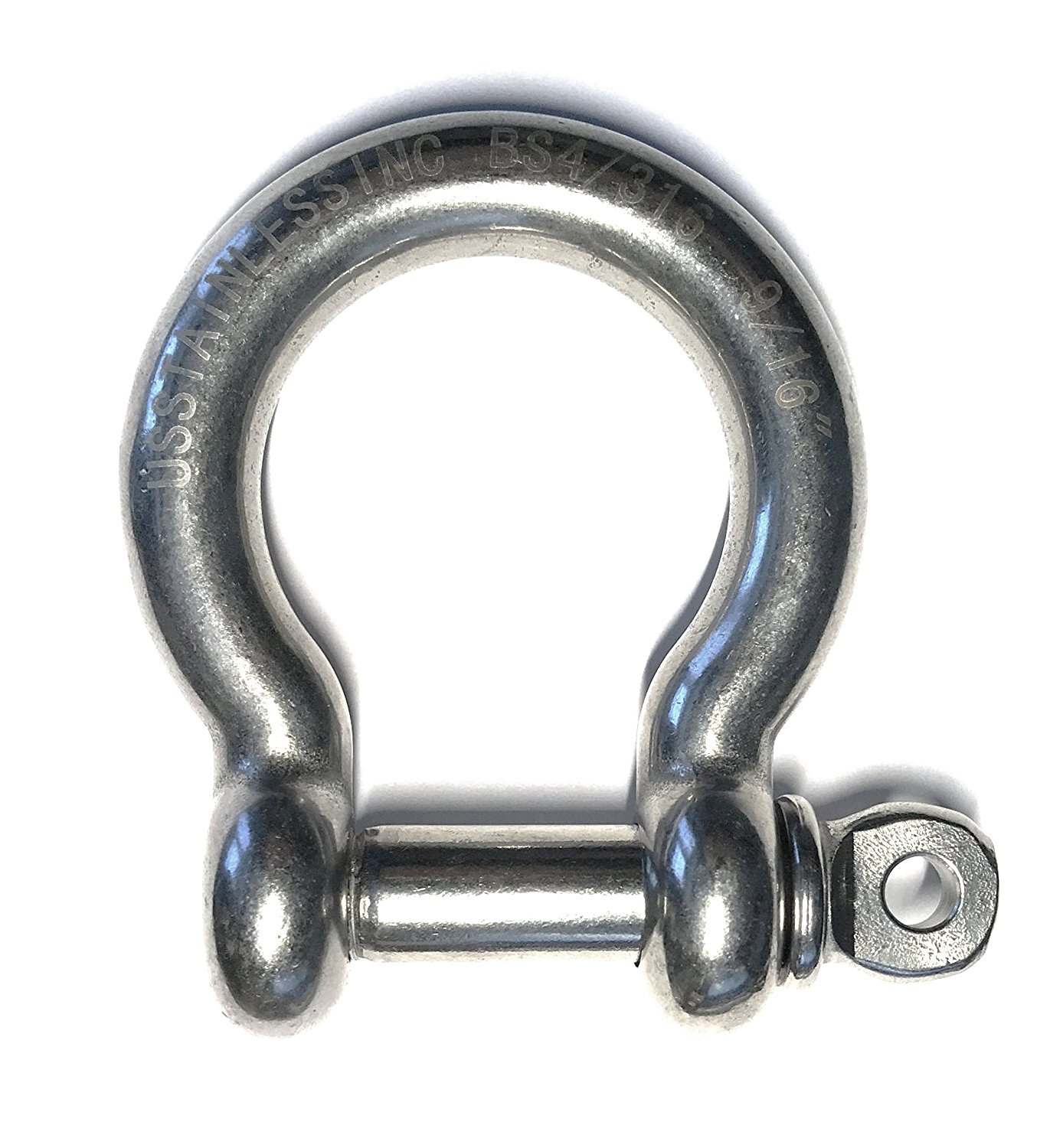 Stainless Steel 316 Bow Shackle 9/16" (14mm) Marine Grade