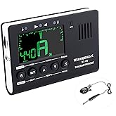 WINGO Digital Metronome Tuner 3in1 for Chromatic/Guitar/Bass/Ukulele/Violin | Pickup &amp; Battery Included, Easy to Use for Practice