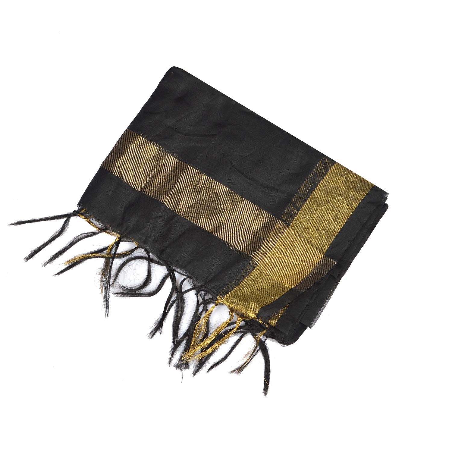 youthquake women's plain chanderi silk dupatta