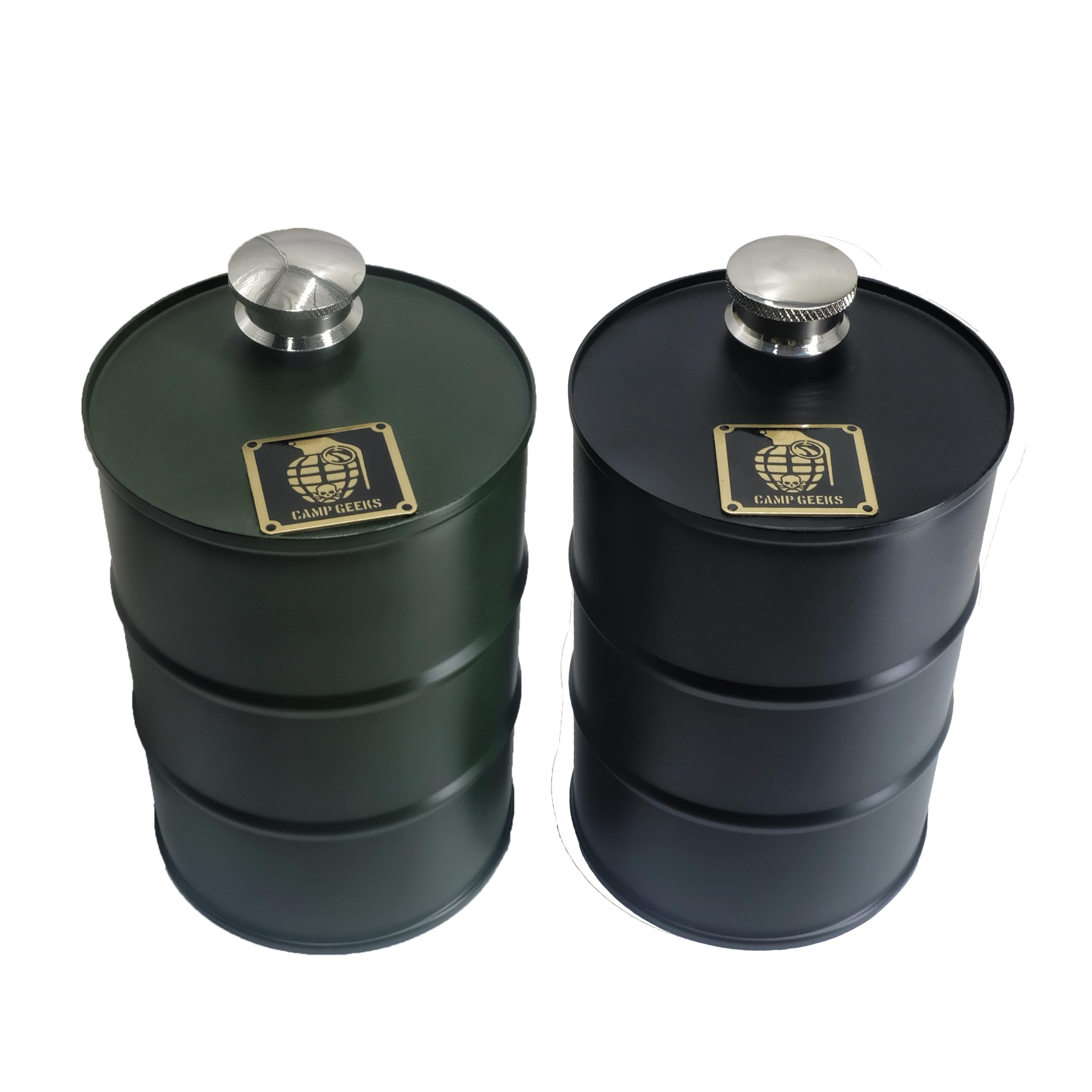 CAMPGEEKS Fuel Bottle Oil Pot Stainless Steel Oil Bottle Alcohol Liquid Fuel Bottle,Fit for Outdoor Camping Travel Climbing Hiking Backpack Party Liquid Container 25oz/750ml