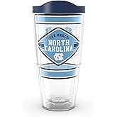 Tervis North Carolina Tar Heels - First String Made in USA Double Walled Insulated Tumbler Travel Cup Keeps Drinks Cold & Hot, 10oz, Classic
