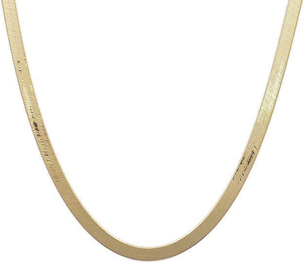 Floreo 16 Inch 10k Yellow Gold Super Flexible Silky Herringbone Chain