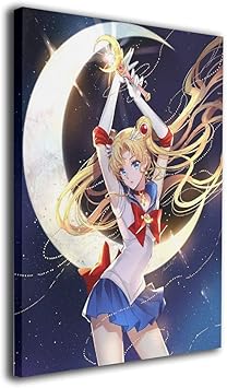 Amazon Co Jp 美少女戦士セーラームーン 装飾 アートパネル インテリア絵画 ポスター ウォールアート 壁掛け 部屋 壁絵 アート おしゃれ フレームレス額縁なし ホーム キッチン