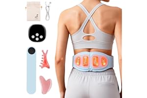 Microcurrent Pulse Massage Belt, ABS with Heating & Vibration, Rechargeable Lower Back Support Belt for Muscle Comfort 3 Mode