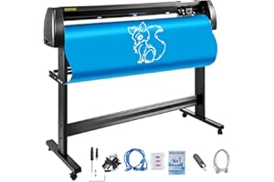 VEVOR Vinyl Cutter Plotter Machine, 53" Signmaster Software Sign Making Machine, 1350mm Paper Feed Vinyl Cutter Plotter with Stand (53" 1350mm)