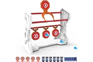 TENTAM Gel Ball Blaster Shooting Games,Shooting Practice for Toy Guns Shooting Targets,Suitable for Outdoor Party Games,Christmas Ideal Gift for Kids (Red)