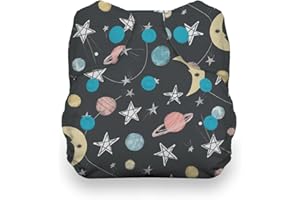 Thirsties Newborn All in One Reusable Cloth Diaper, Snap Closure, Stargazer (5-14 lbs)
