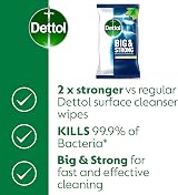 Dettol Big & Strong Bathroom Wipes 25 Count - Extra Strength Soap Scum Limescale view 4