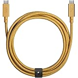 Native Union Type-C Belt Cable Pro - 240W USB-C to USB-C 8ft Ultra-Strong Charging Cable with Leather Strap Compatible with i