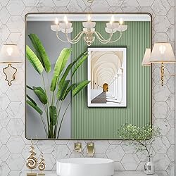 LOAAO 36”X36” Bronze Bathroom Mirrors for