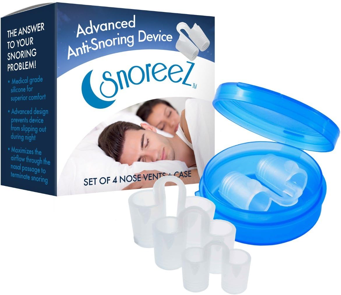 SnoreeZ(TM) Anti-Snore Premium Nose Vent – Snoring Solution – Stop Snoring Aid Naturally And Instantly – Simple Effective Anti-Snore Device - Set of 4: Health & Personal Care