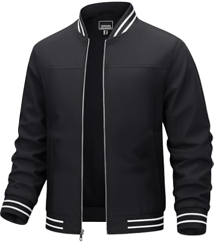WEIV GEAR Mens Letterman Melton Varsity Jacket for Men Baseball