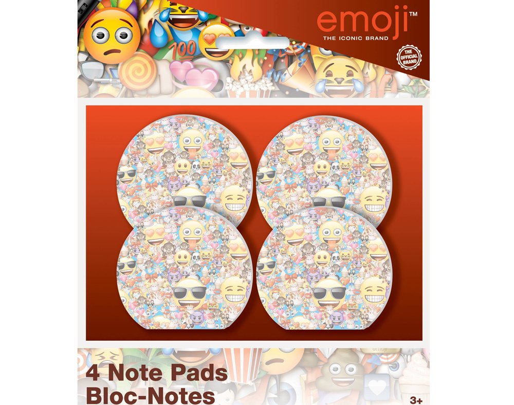 Unique Party 50640 - Emoji Notepads Party Bag Fillers, Pack of 4