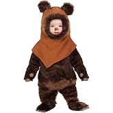 Deluxe Infant Star Wars Ewok Costume for Babies - Plush Jumpsuit, Hood, Gloves, &amp; Shoe Covers - Officially Licensed