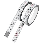 2-Pack Steel Self-Adhesive Measuring Tape, Imperial & Metric Stick-on Ruler, Left to Right and Right to Left Reading Tape Mea