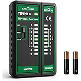 TESMEN TLP-123A Network Cable Tester for RJ11 RJ45, Ethernet Wire Tool for CAT5/CAT5E/CAT6/CAT6A/CAT7/UTP&amp;STP, LAN &amp; TEL Continuity Test, Suitable for Cable Maintenance - Green