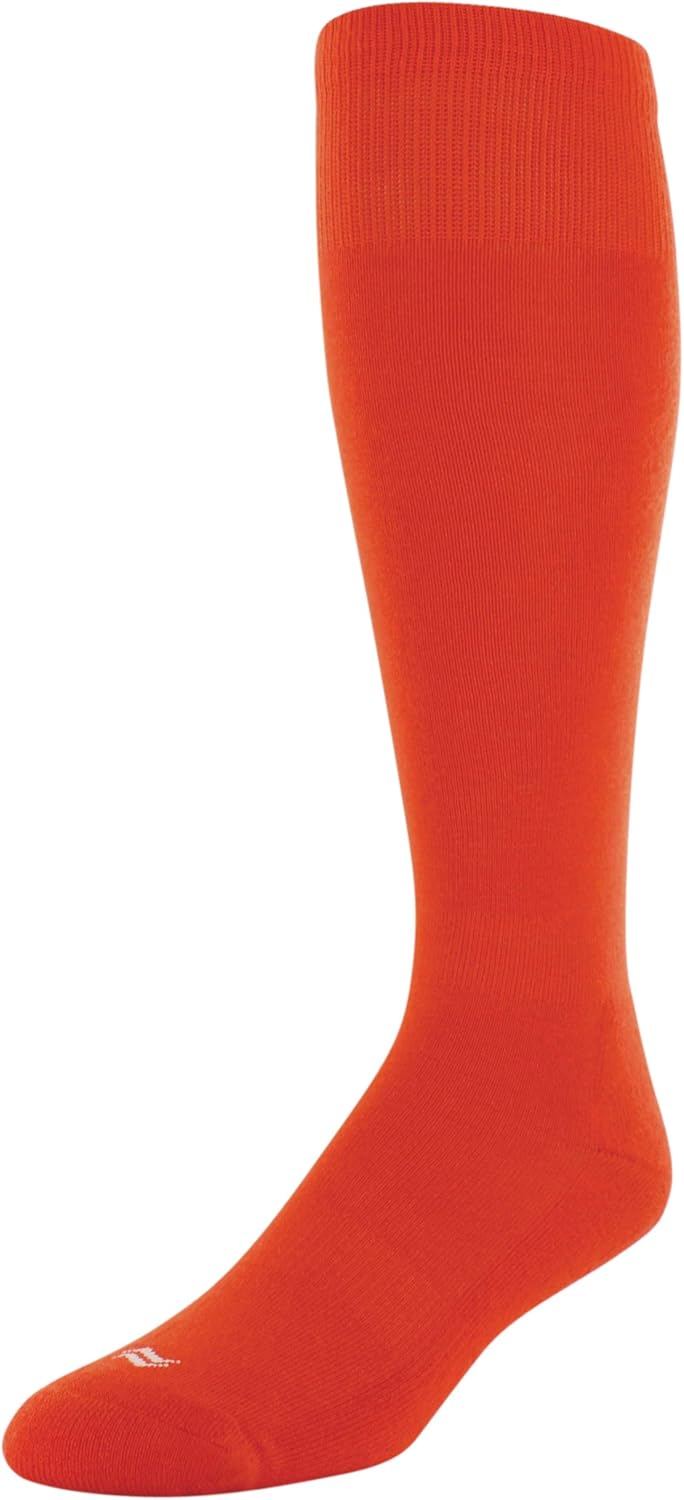 Sof Sole RBI Baseball Over-the-Calf Team Athletic Performance Socks for Men and Youth (2 Pairs), Child 13-Youth 4, Orange: Clothing