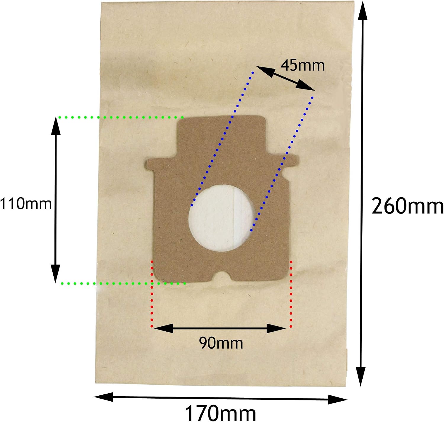 SPARES2GO Dust Bags compatible with Panasonic Vacuum Cleaner (Pack of 10) - Image 3