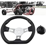 MOFANS 270mm Go Kart Steering Wheel Strong Iron Steering Wheel Fit for Riding Go Kart Cart Racing Bike Replacement Wheel