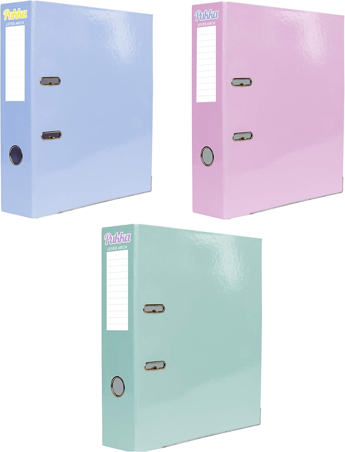 Pukka A4 Pastel 70mm Lever Arch Files Pink, Blue, Mint Pack 3 Amazon.co.uk Office Products