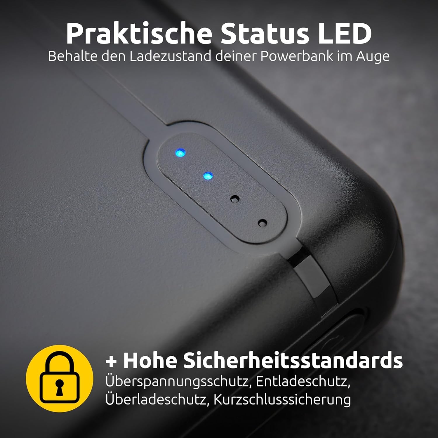 Intenso Powerbank XS10000 - 10000 mAh Externer Akku für iPhone & Samsung 7