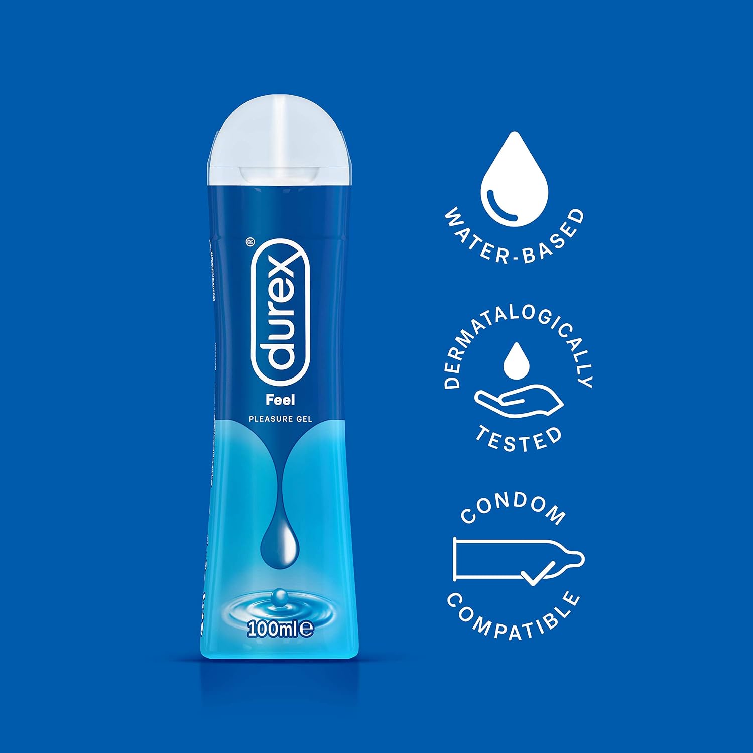 Durex Play Feel Water Based Lube, 100ml, Gentle, pH Friendly, Non Sticky, Non Staining, Unflavoured, Condom & Toy Compatible - Image 4