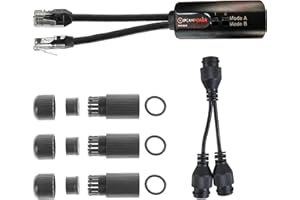 IPCamPower POE Combiner Splitter Adapter - Run 2 IP Cameras on 1 Cable, Works on All Switches, NVR and Cameras, Mode A and B 