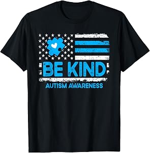 Autism Awareness Be Kind Kindness For Men Women Kids Autism T-Shirt