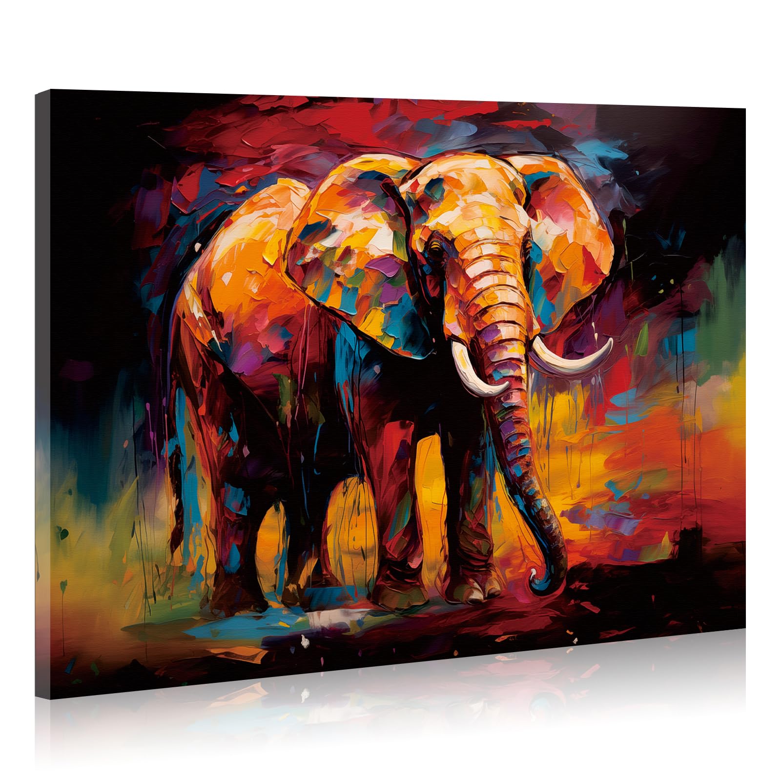 JBER Canvas Painting Wall Art Poster, home decor, suitable for bathroom decor, space personalized decoration,60cm x 40cm (Elephant)